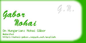 gabor mohai business card
